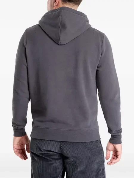 Суичър с качулка Allsaints бродиран сиво