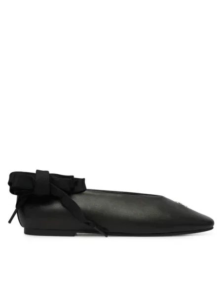 Tommy Jeans Baleriny Tjw Ballerina With Laces czarny