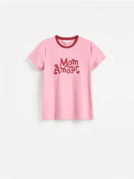 Reserved Tricou cu imprimeu roșu