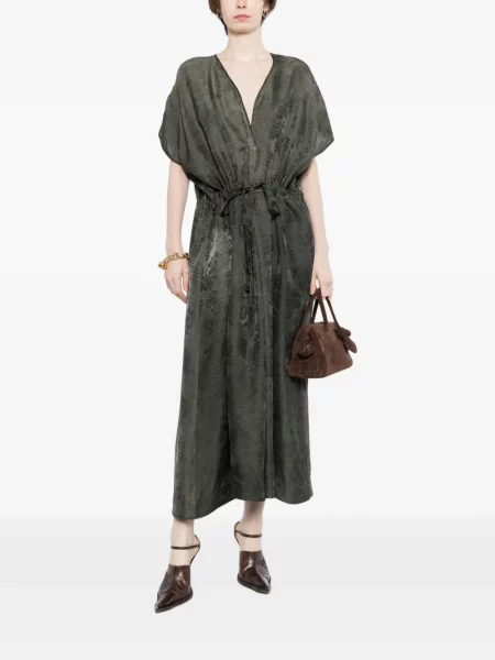 Rochie Uma Wang din jacard cu cordon verde