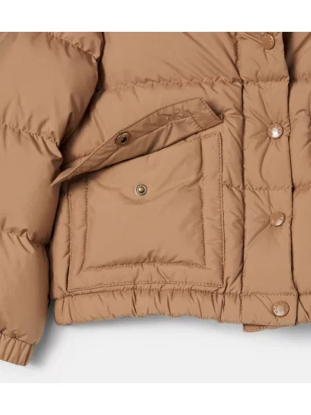 Pūkinė striukė Moncler Enfant smėlinė