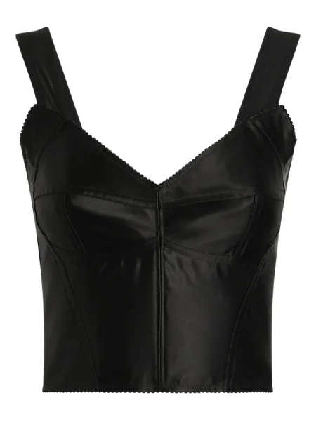Top Dolce & Gabbana din satin negru