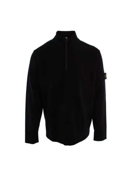 Sweter Stone Island wełniany z kamieniami niebieski