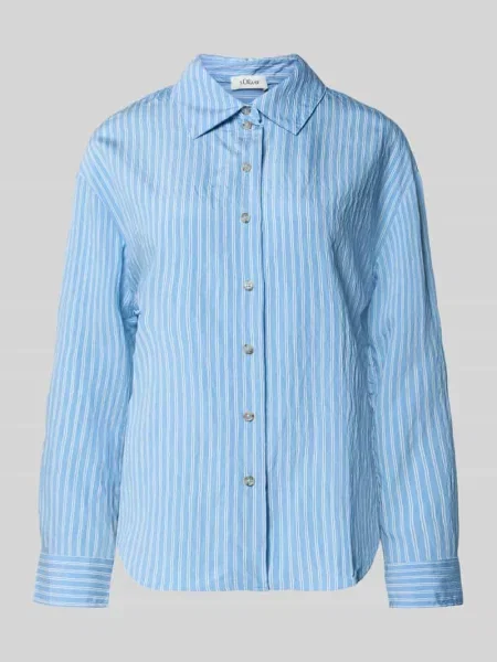 Bluzka koszulowa o kroju relaxed fit z mieszanki S.oliver Red Label