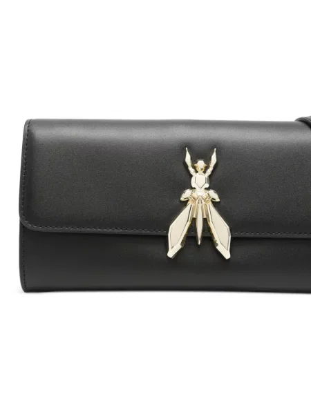 Kožené psaníčko Patrizia Pepe černé