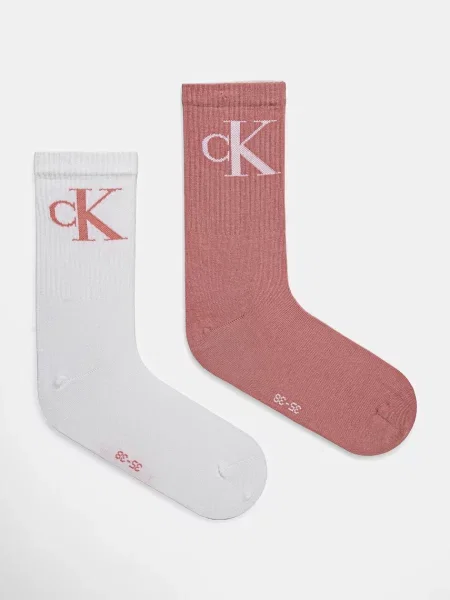 Calvin Klein Jeans ponožky s bavlnou růžové