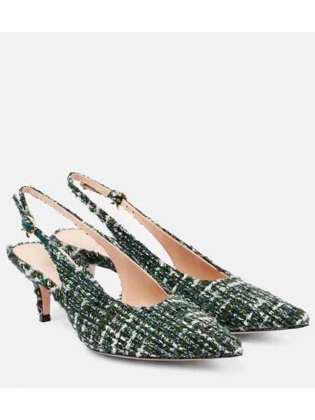 Salonarji Gianvito Rossi z odprtimi petami zelena