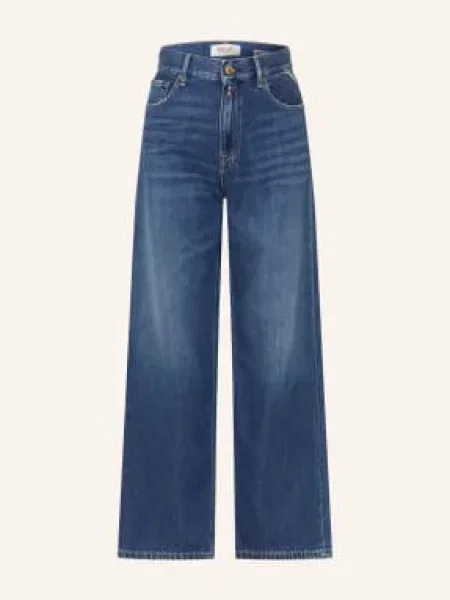 Replay Dżinsy Z Szerokimi Nogawkami Cary blau niebieskie