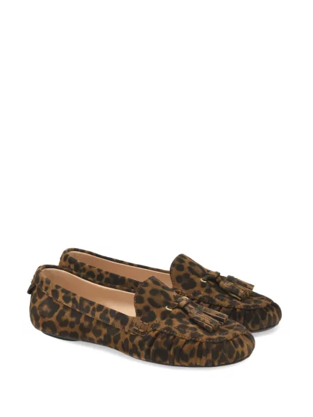 Pantofi loafer Gianvito Rossi cu imagine cu model leopard maro