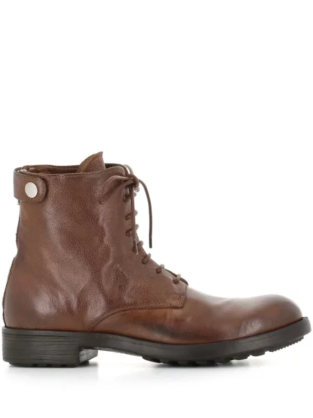 Cizme scurte Officine Creative din piele maro