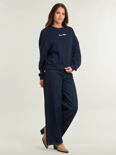 Hanorac Tommy Hilfiger clasic din material terry albastru