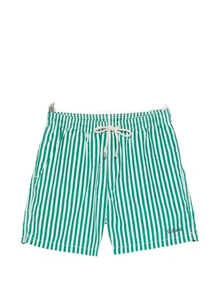 Slip de baie Mc2 Saint Barth cu dungi cu cordon verde