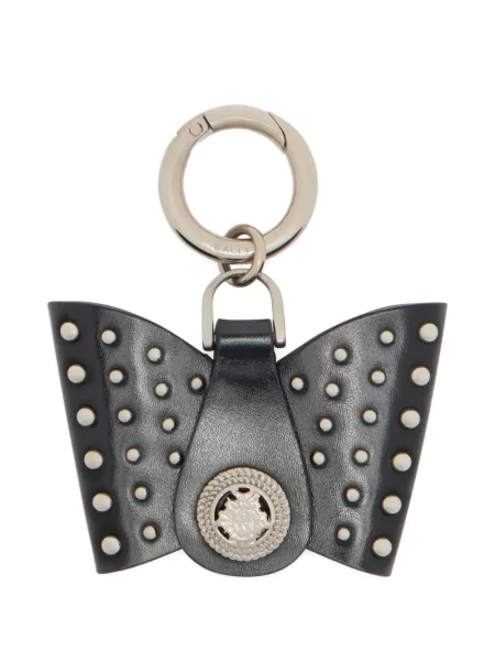 Pandantiv Bally cu funde din piele negru