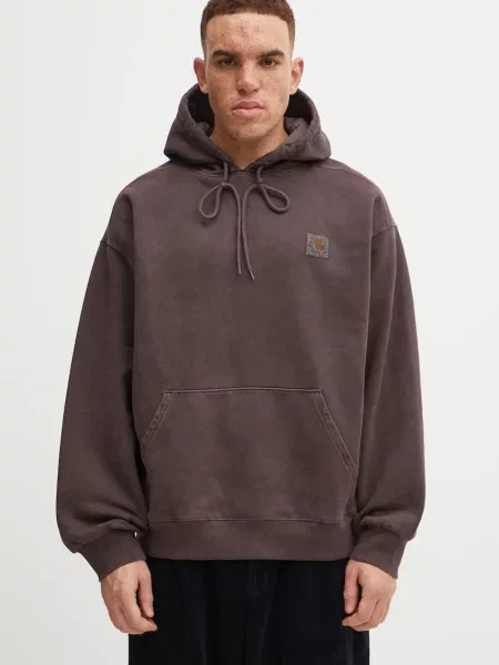 Carhartt WIP hanorac de Hooded Vista Sweat cu glugă uni maro