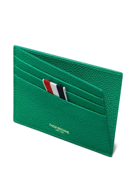 Portofel Thom Browne din piele verde