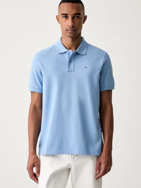 Tricou polo Tommy Jeans albastru