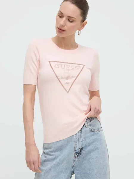 Дънки Guess розово