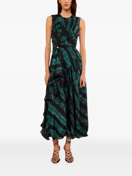 Rochie midi Ulla Johnson cu volane negru