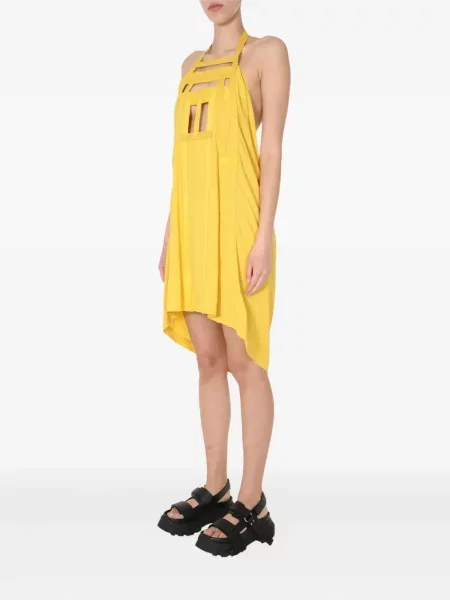 Rochie mini Rick Owens fără mâneci de costum galben