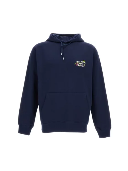 Haftowana bluza z kapturem Drole De Monsieur niebieska