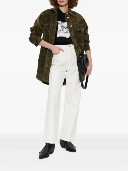 Blugi drepți Allsaints alb