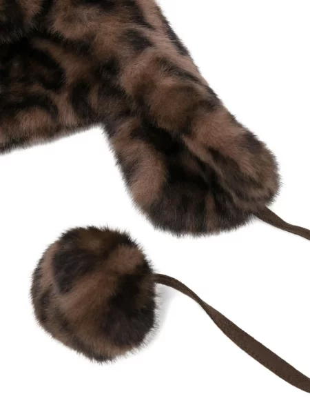 Căciulă Gotha cu model leopard maro