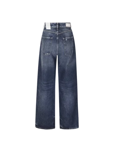 Szerokie jeansy Icon Denim niebieskie
