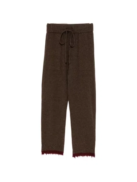 Pantaloni Uma Wang cu cordon maro