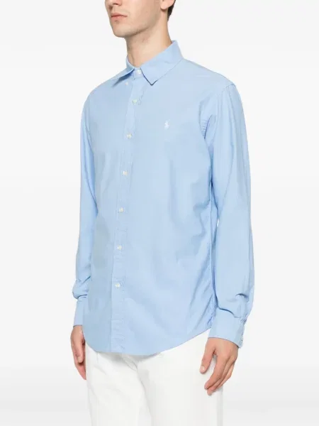 Tricou polo Polo Ralph Lauren cu broderie cu glugă albastru