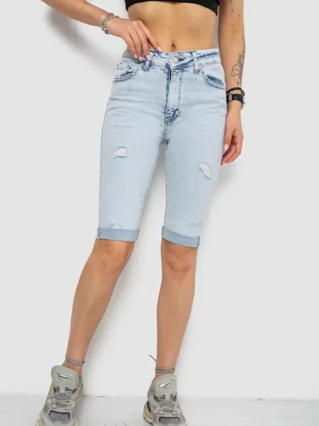 Шорти джинсові Ager бавовна/еластан блакитний