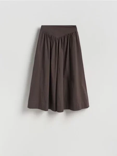 Reserved Fustă midi din maro