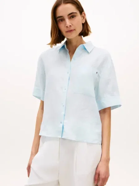 TOMMY HILFIGER Bluză ESS pastel albastru