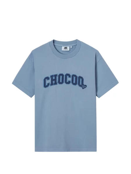 Tricou Chocoolate cu decolteu rotund albastru