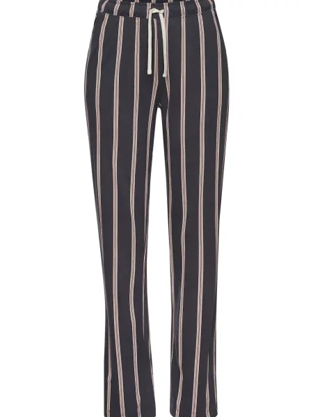 LASCANA Pantaloni de pijama bleumarin / roșu cranberry / negru alb
