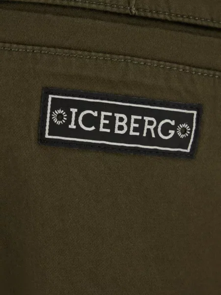 Pantaloni Iceberg cu autograf verde