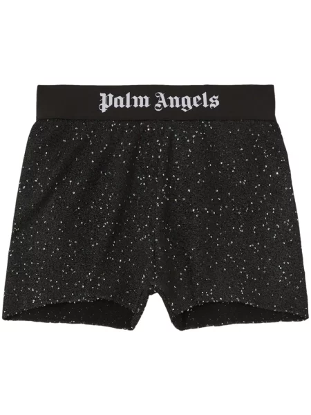 Pantaloni scurți Palm Angels tricotate negru