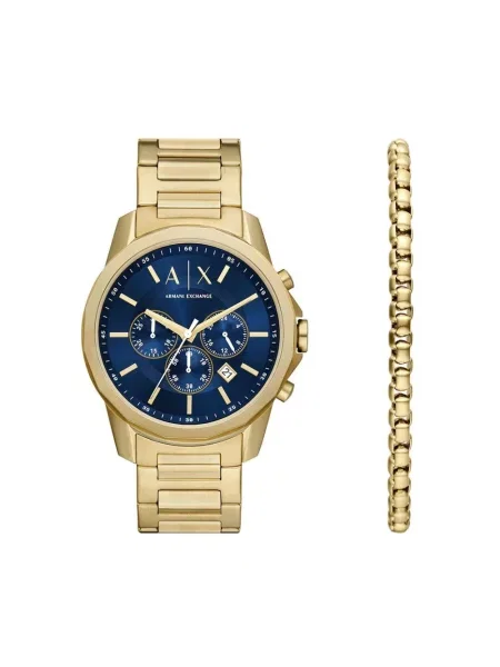 Armani Exchange Zegarek Banks Złoty żółty