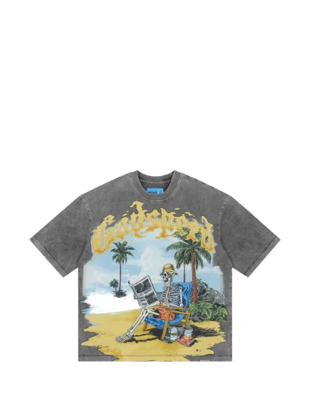 Tricou Godspeed cu imagine gri