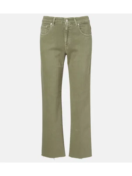 Proste jeansy 7 For All Mankind zielone