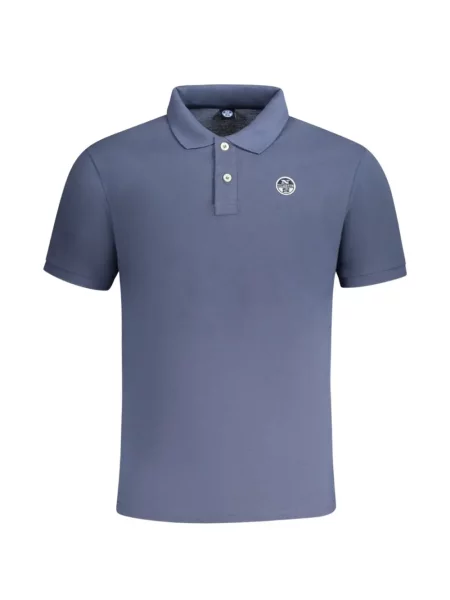 Tricou polo North Sails cu autograf albastru