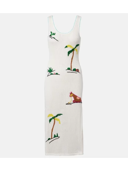 Rochie Staud cu broderie alb