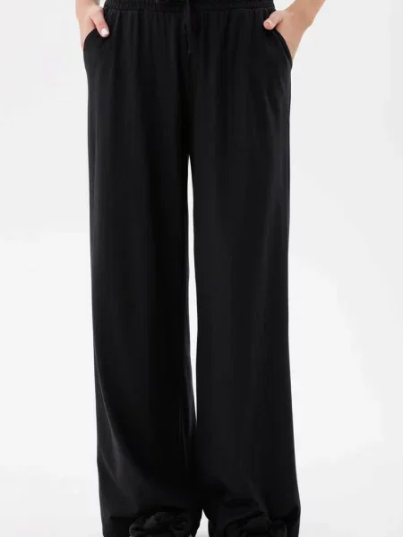 Брюки палаццо чорні