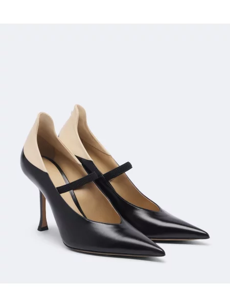 Pantofi cu toc Fendi din piele negru