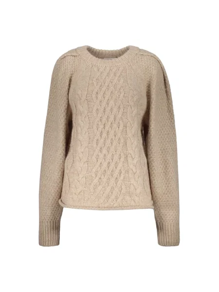 Sweter Low Classic klasyczny beżowy