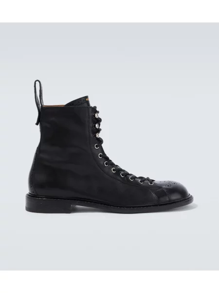 Botine Versace din piele negru