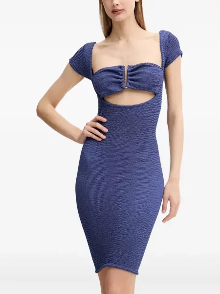 Mała mały sukienka mini Paramidonna garniturowa niebieska