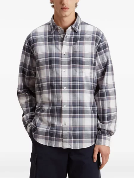 Cămașă Woolrich în carouri alb