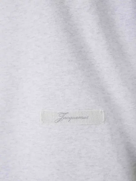 Tricou polo Jacquemus cu autograf gri