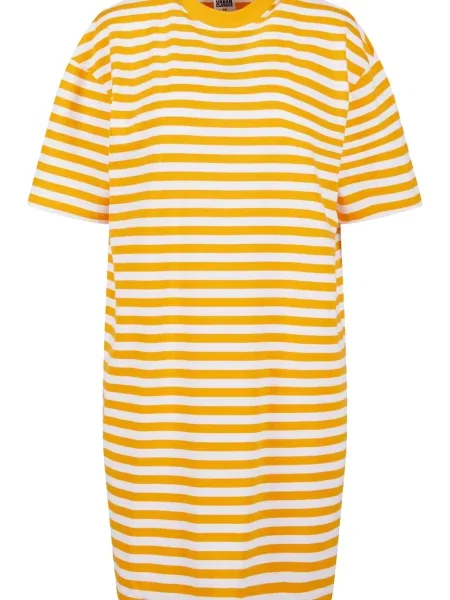 Urban Classics Rochie galben curry alb