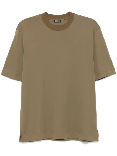 Tricou Zegna din jerseu verde